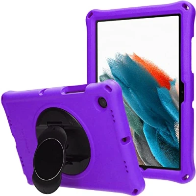 Image of TECHGEAR Bumper+ Case Compatible with Samsung Galaxy Tab A8 10.5&quot; 2022 (SM X200 / SM X205) Rugged Shockproof Soft Protective Easy Grip Body Stand, Holder, Screen Film, Kids Proof [Pink]