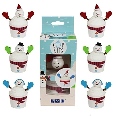 Image of PME Cupcake Decorating Kit with Edible Toppers, Snowman
