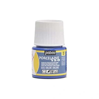 Image of Pebeo 024 017 Porcelaine 150 China Paint 45 Milliliter Bottle, Ming Blue,Ming Blue