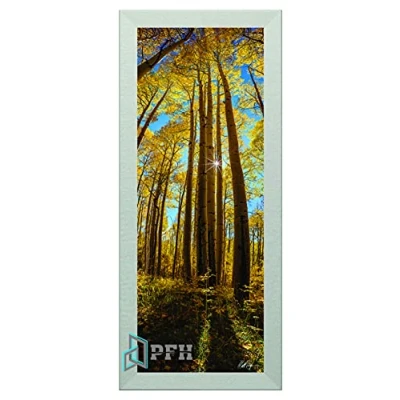 Image of Photo Frames Silver 50cm x 25cm Modern Flat Style Wood Picture Poster Frame Front Acrylic Glass