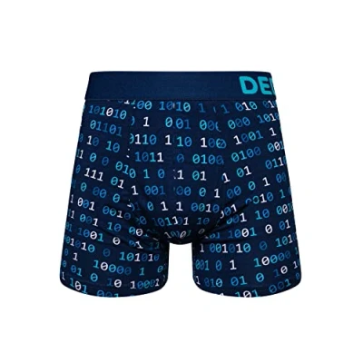 Image of Dedoles Men&#039;s &amp; Boys&#039; Boxers Underwear Boxer Shorts Cotton Trunks Funny Designs Astronaut Hamster Games Books Gift for Him, Design: Tech, Colour: Blue, Size: L