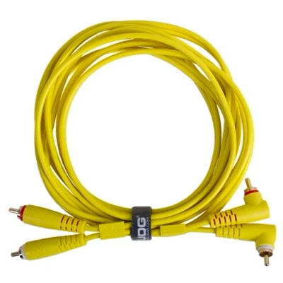 Image of UDG Ultimate Cable (RCA Straight RCA Angled) Yellow 3m