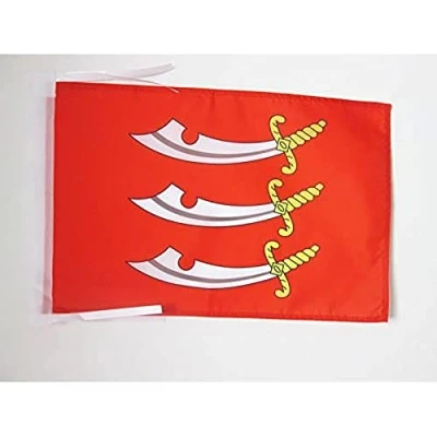 Image of AZ Flag Essex County 18&#039;&#039; x 12&#039;&#039; 100% Polyester of England Small Banner with Two Cords Fade Resistant Vivid Colors 18x12 in 45x30 Cm