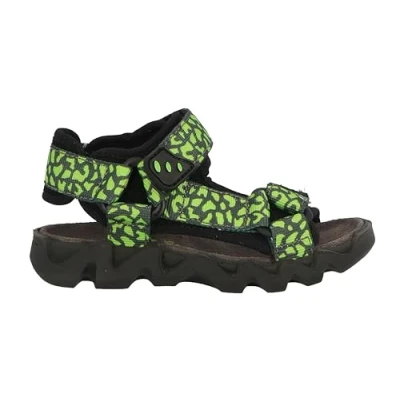Image of Lurchi OLLY Walking sandals for kids, Size: 26, Black/green shoes