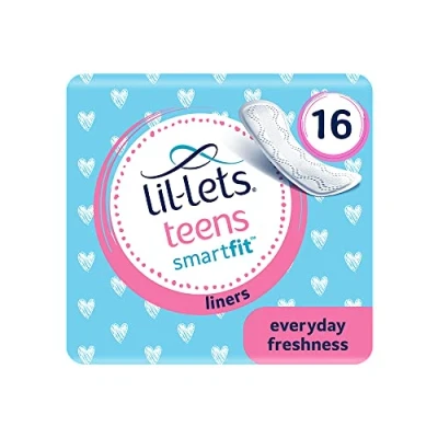 Image of Lil Lets Teens Liners X 16 Petite &amp; Slim Pantyliners for Girls Teenagers Unscented Very Light Flow Breathable Panty First Periods Vegan Friendly