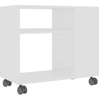 Image of vidaXL Side Table White 70x35x55 cm Engineered Wood