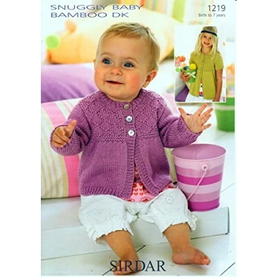 Image of Cardigan in Sirdar Snuggly Baby Bamboo DK 1219 knitting pattern