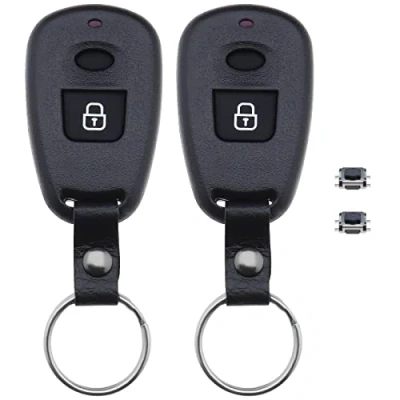 Image of the Lord of Tools 2PCS Car Key Case Compatible with Hyundai Elantra Santa Fe Matrix Trajet Replacement Keyless Entry Smart Remote Fob Shell Housing 1 Button