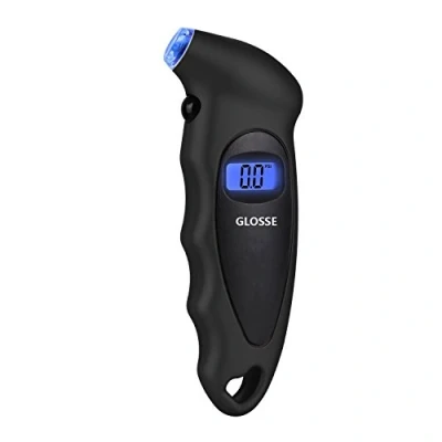 Image of GLOSSE Tyre Pressure Gauge Digital With Backlight LCD Display 150 PSI ABS for Cars, Bikes, Motorcycles etc
