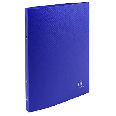 Image of Exacompta Ref. 54162SE 1 flexible OPAK binder 2 round rings, diameter 15 mm Spine 20 External dimensions: 32 x 25 cm A4 file format Colour: dark blue