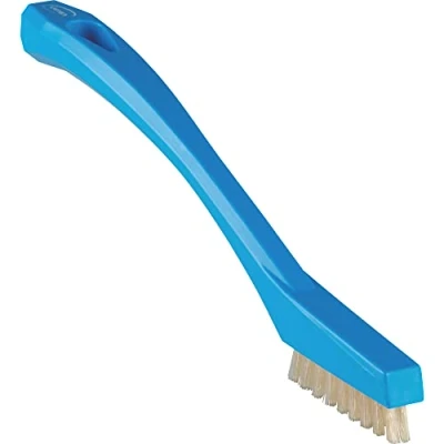 Image of Vikan Detail Brush with heat resistant filaments, 205 mm, Very hard, Blue
