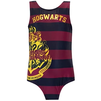 Image of Harry Potter Girls Hogwarts Swimsuit Multicoloured Age 8 to 9 Years