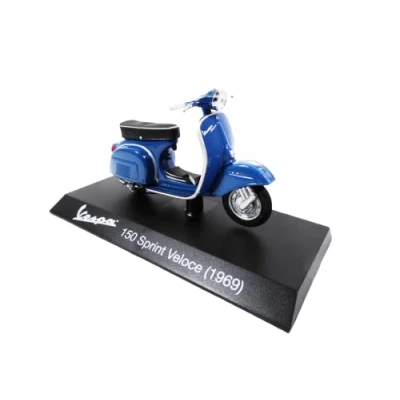 Image of OPO 10 Collection miniature scooter 1/18 compatible with Piaggio Vespa 150 Sprint Veloce blue 1969 Ves0025