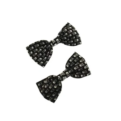 Image of Zac&#039;s Alter Ego Jolly Roger Small Skull and Cross Bone Bows on Crocodile Clip