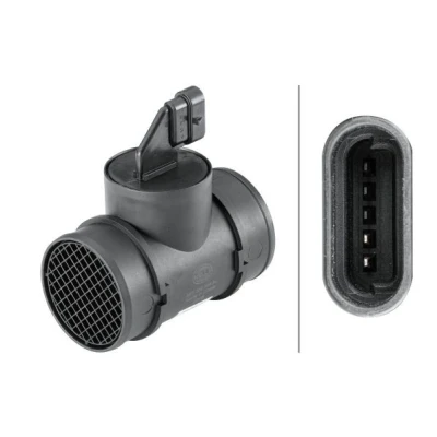Image of 25358054, 6235612 Mass air flow sensor HELLA 8ET 358 095 341 without gasket/seal VAUXHALL: Zafira Mk2, Astra Mk5, Astravan OPEL: B