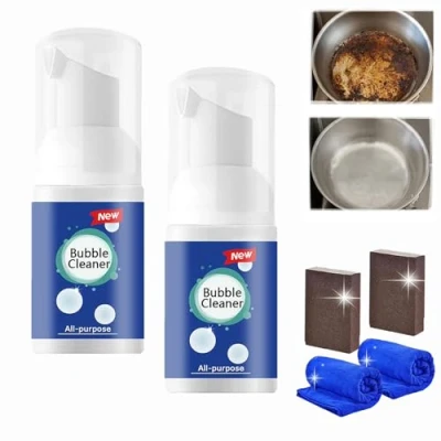 Image of All Purpose Rinse Free Cleaning Spray, Bubble Cleaner Purpose, The Cleaner, Kitchen Clean Foam Stubborn Grease &amp; Grime Remover Spray (30ml*2)