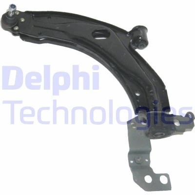Image of 46539001, 46777742, 46779303, 46794066, 46813842 Suspension Arm DELPHI TC2011 with ball joint Left, Lower Trailing Sheet Steel FIAT: Doblo I Cargo