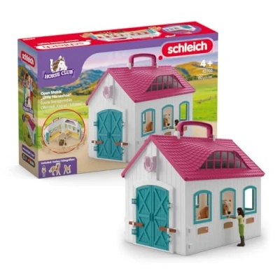 Image of schleich 42703 Open Stable &quot;Litte Horseshoe&quot;, from 5 years, HORSE CLUB Playset, 60 pieces