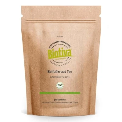 Image of Mugwort Tea Organic 100g Hand Picked Artemisiae vulgaris Bottled and Controlled in Germany Biotiva
