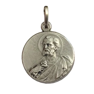 Image of 925 Sterling Silver Saint Peter The Apostle Medal Patron Saints