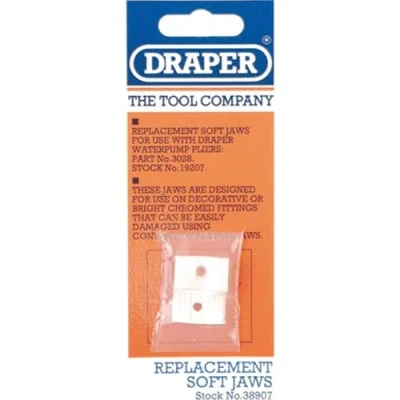 Image of Draper Y3028TW Spare Set of Soft Jaws for 19207 Water Pump Pliers, Blue