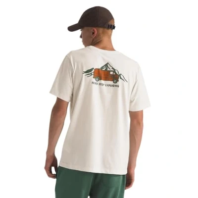Image of The North Face Outdoor Graphic TEE Print Tshirt, Men&#039;s, Size: XL, White dune