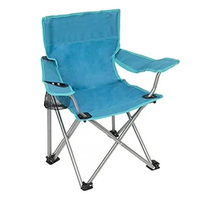 Image of Kids Folding Blue Chair Summit Camping and Outdoor Sleeping Relaxing Gear