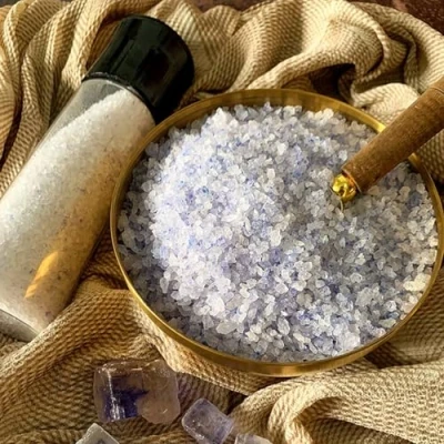 Image of Premium Blue Rock Salt Coarse, Rare Mineral Salt, High Potassium, Low Sodium, Natural, Unprocessed, Hand Harvested Gourmet, Ancient