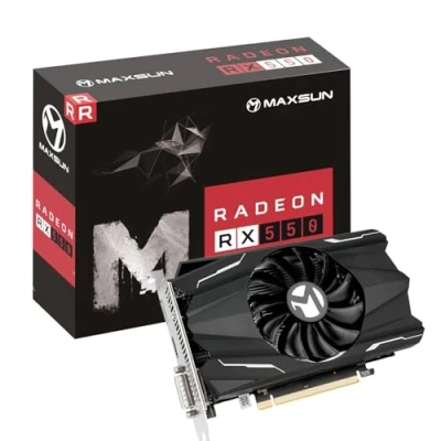 Image of MAXSUN Graphics Cards AMD Radeon RX 550 4GB GDDR5 Computer PC Gaming Video GPU Card ITX 128 Bit DirectX 12 PCI Express x16 3.0 DVI D Dual Link, HDMI, DisplayPort