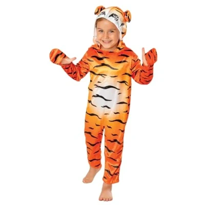 Image of Rubie&#039;s 301744XS000 Tiger Kids Fancy Dress, Boys, Girls, Multi, 5 6 Years