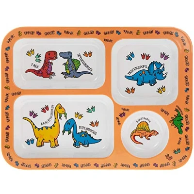 Image of Lesser &amp; Pavey LP42488A Dinosaur Plate Tray, Melamine, 30 x 23 2cm
