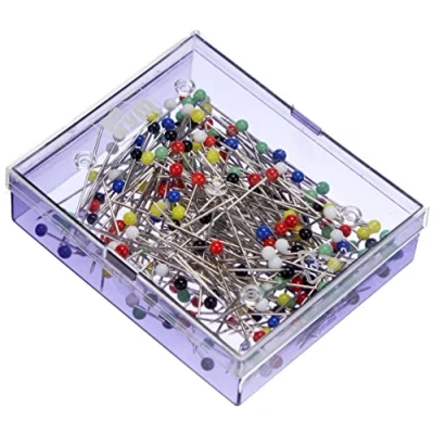 Image of Prym Glass Headed Pins No. 9 Assorted col 0.60 x 30 mm, Multicolor, 0,6 Bunt, 20 g, SB DOS