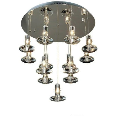 Image of Troy Pendant Round 13 Light G4 Polished Chrome/Crystal, NOT LED/CFL Compatible