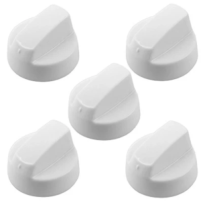 Image of Spares2go Universal White Control Knobs for Hotpoint Oven Cooker &amp; Hob (Pack of 5 + 25 Adaptors)
