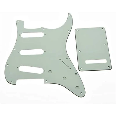 Image of Dopro 11 Hole Strat SSS Pickguard ST Back Plate Trem Cover for USA/Mexican FD Ivory 3 Ply