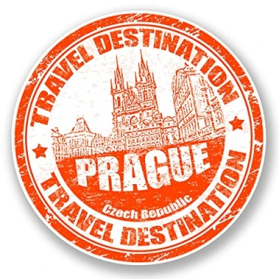 Image of 2 x 10cm Prague Czech Republic Vinyl Sticker Decal Laptop Car Bike Luggage #5908 (10cm 10cm)