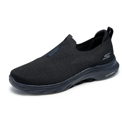 Image of Skechers Performance GO WALK 7 SLIP ON Walking trainers, Men&#039;s, Size: 9.5, Black Textile