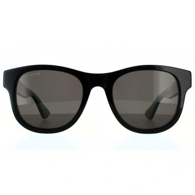 Image of Gucci Man GG0003SN 006 Sunglasses Acetate Black Grey Squat Polarized