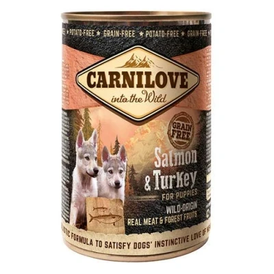 Image of Carnilove Wild Meat Salmon &amp; Turkey Puppies, Moisture Food for Dog, 400 g