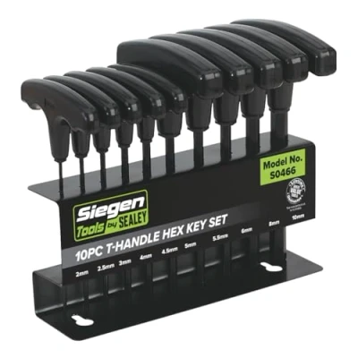 Image of Siegen by Sealey 10pc T Handle Allen Key Hex Set S0466