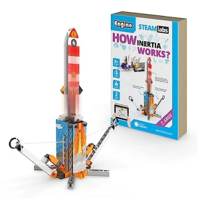 Image of Engino STEAM Labs Toys How Inertia works? Educational Science Kits for kids Guided Experiment &amp; Activities kit
