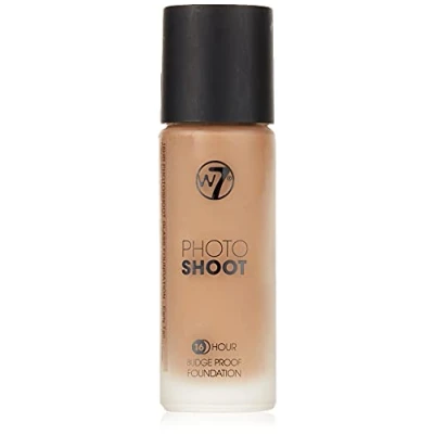 Image of W7 Photo Shoot 16 Hour Budge Proof Foundation True Beige 28ml