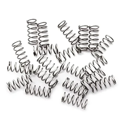 Image of Musiclily Pro 10x4.5mm Stainless Steel Saddle Springs for Strat Tele Electric Guitar Bridge, Original Color (Set of 20)