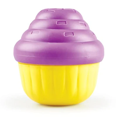 Image of Brightkins Large Cupcake Treat Dispenser Puzzle for Pets, Interactive Dog Toys, Dispenser, Slow Feeding Game, Toys Medium Dogs, 2 pieces