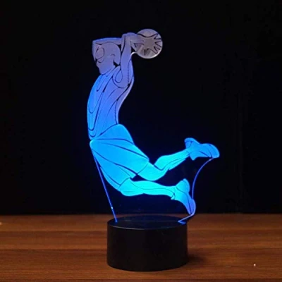 Image of HPBN8 Ltd Creative 3D Basketball Night Light USB Power Touch Switch Decor Table Desk Lamps 7 Color Changing Lights LED Lamp Xmas Home Love Brithday Children Kids Gift