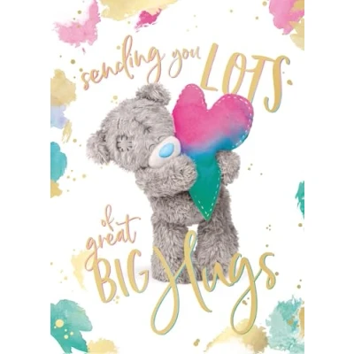Image of Me To You Tatty Teddy Card Sending Hugs Greetings Blank Inside Official Collection 5 x 7
