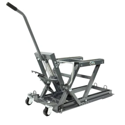 Image of SwitZer 1500lb Hydraulic Motorcycle Motor Bike With 2 Castors Stand Quad Lift ATV Jack Hoist workshop Heavy Duty ATV01 Grey New