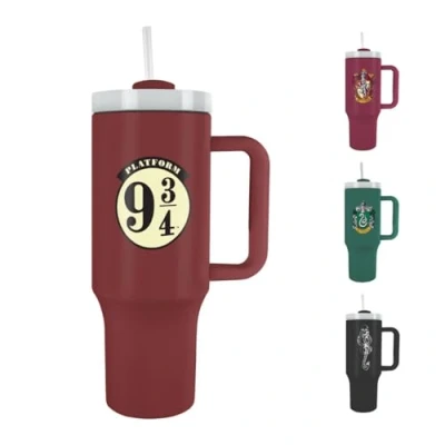 Image of HARRY POTTER 9 3/4 40oz/1200ML Tumbler with Straw and Lid, Advanced Double Wall Vacuum Insulation, Ensures Cold Drinks Remain Up to 11 Hours, Hot for 7 BPA Free