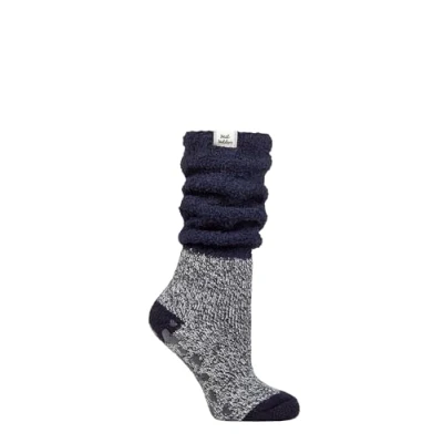 Image of Women&#039;s 1 Pair Heat Holders Lounge Cosy Slouch Socks Hydra Navy / Ivory 4 8