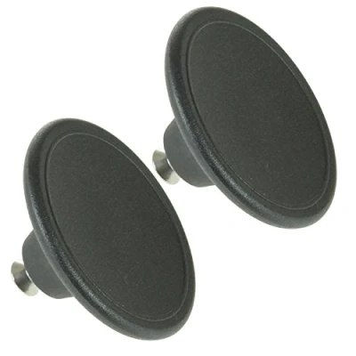 Image of SPARES2GO 5.5cm Large Handle Lid Knob For Le Creuset Casserole Pot/Dish/Saucepan (Black, Pack of 2)